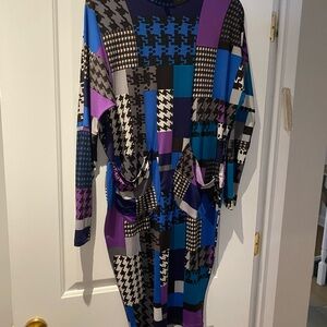 Patchwork Patterned Dress